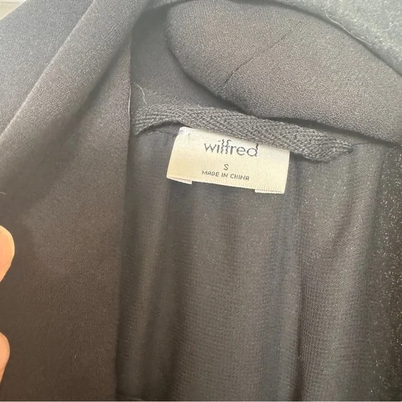 Aritzia Wilfred Sabine Black Sleeveless Draped Mini Dress Size Small - Picture 6 of 6